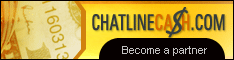 yellow chatlinecash banner with dollar signs